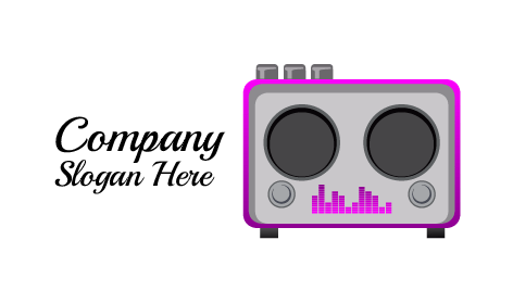 Logotipo De Purple Equalizer Radio