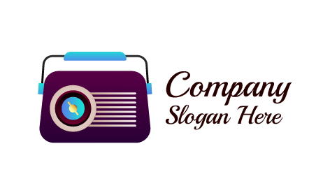 Lila Retro-radio-logo