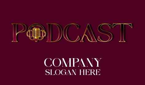 Logotipo De Tipografía Para Podcast De Radio