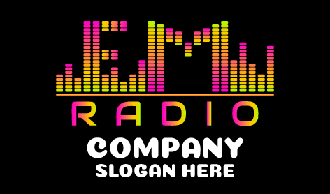 Logotipo Vibrante Del Ecualizador De Radio