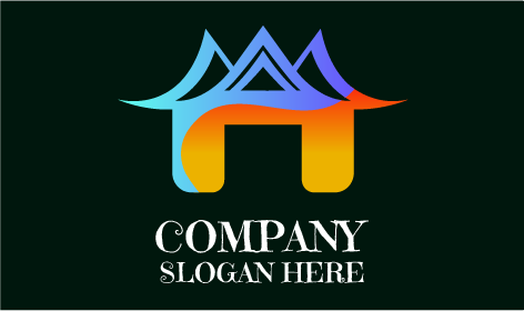 Logotipo Imobiliário De Teto De Penhasco