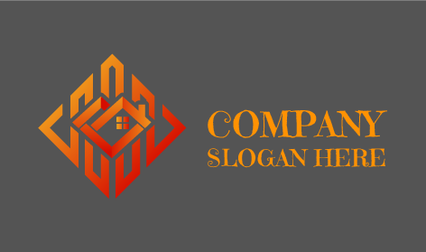 Logotipo De Bienes Raíces De La Casa De Diamantes