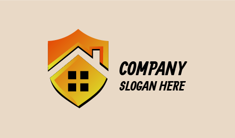 Logotipo Imobiliário Do Escudo Da Casa