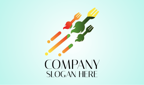 Logotipo Do Restaurante De Comida Fire Fork