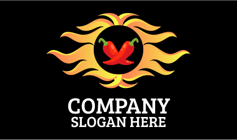 Logotipo Do Restaurante De Pimentos Vermelhos