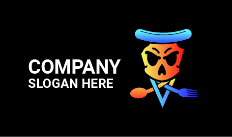 Logotipo Do Restaurante Da Cozinha Do Crânio