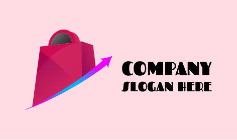 Logotipo De Venta Minorista De Bolsa De Transporte Rosa