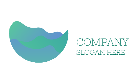 Logo Sungai Gelombang Air Abstrak