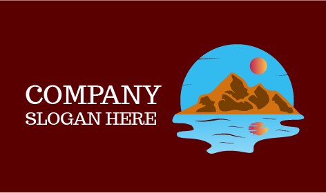 Logo Des Bewölkten Gebirgsflusses