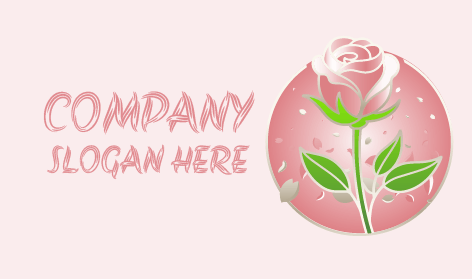 Taze Pembe Gül Çiçek Logosu