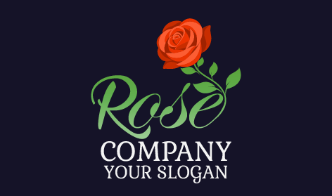 Yeşil Gül Kelime Logosu