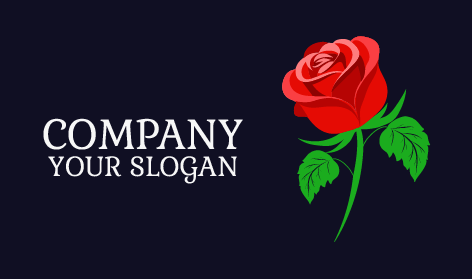 Kırmızı Gül Çiçek Logosu