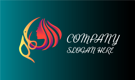 Logo Salon Warna Rambut Tebal