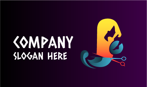 Logo Salon Potongan Rambut Feminin