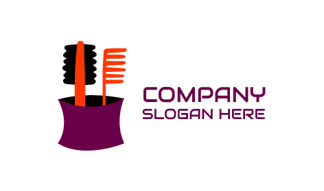 Logo Salon Sikat Sisir Rambut