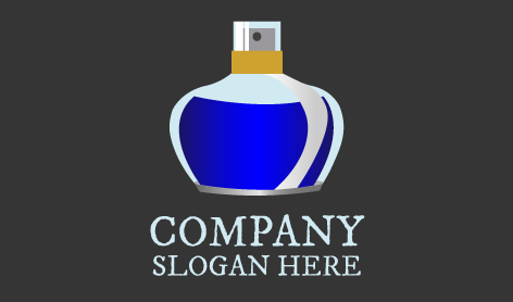 Logo Del Salone Della Bottiglia Di Vetro Profumato