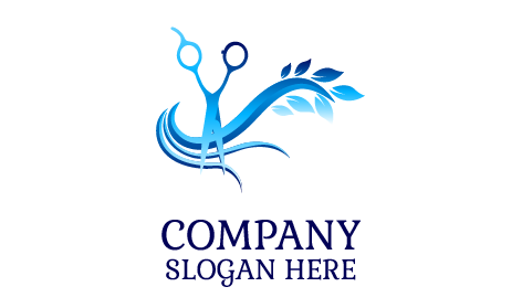 Logo Salon Pemangkasan Rambut Bergaya