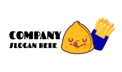 Adorável Logótipo De Batatas Fritas Samosa