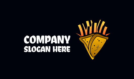 Logotipo Saboroso De Batatas Fritas Samosa