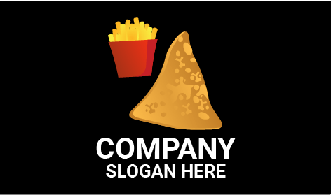Logótipo De Batatas Fritas Samosa Recém-cozidas