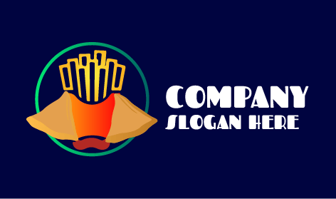 Logótipo De Batata Recheada Com Chamuça Frita