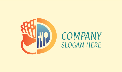 Logotipo Do Prato De Batatas Fritas Chamuça