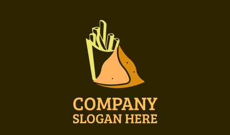 Logotipo Tentador De Batatas Fritas Samosa