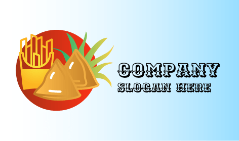 Logótipo De Puré De Tomate E Batatas Fritas Samosa