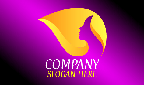 Logo Spa Con Capelli Biondi A Foglia Verde