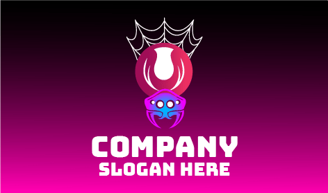 Logo D'araignée Qui File Des Toiles