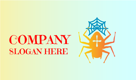 Logo D'araignée Orange À Huit Pattes