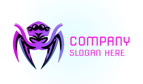 Logo D'Araignée Violette À Quatre Yeux