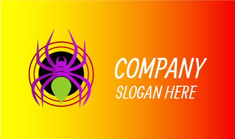 Logo D'araignée À Feuilles Vertes