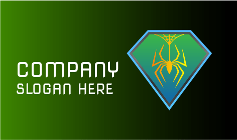 Logo D'araignée Jaune Suspendue