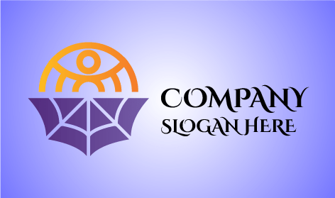 Logo D'araignée Circulaire Orange