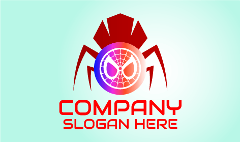 Logo D'araignée Au Corps Rouge