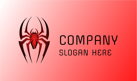 Logo Araignée À Pattes Rouges