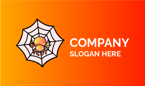 Logo D'araignée Orange Au Repos
