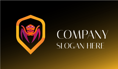 Logo Araignée Orange Stylisé