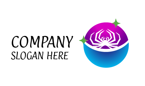 Logo D'araignée À Dix Pattes Blanches