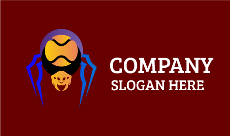 Logo D'araignée Orange Terrifiant