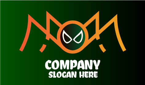 Logo D'araignée Aux Yeux Blancs Bridés