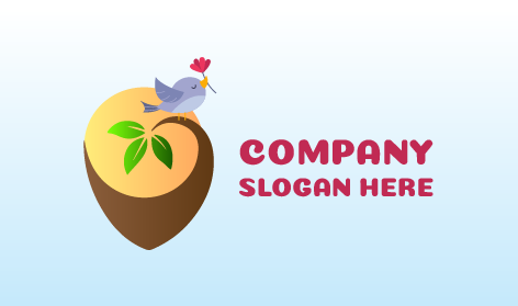 Cute Sparrow Spring Logo