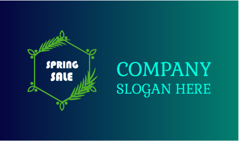 Pleasant Springtime Leafy Frame Logo