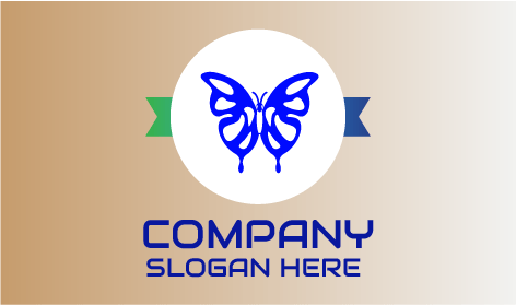 Sapphire Blue Butterfly Spring Logo