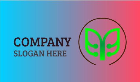Sparkling Green Butterfly Logo