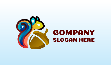 Acorn Eating Squirrel Logo