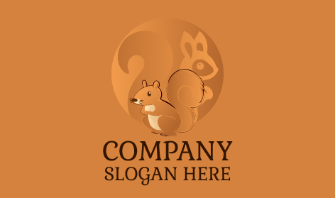 Brown Baby Squirrel Logo