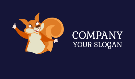 Cute Cartoon Squirrel Logo