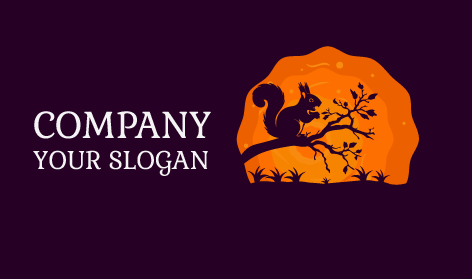 Delightful Purple Squirrel Logo